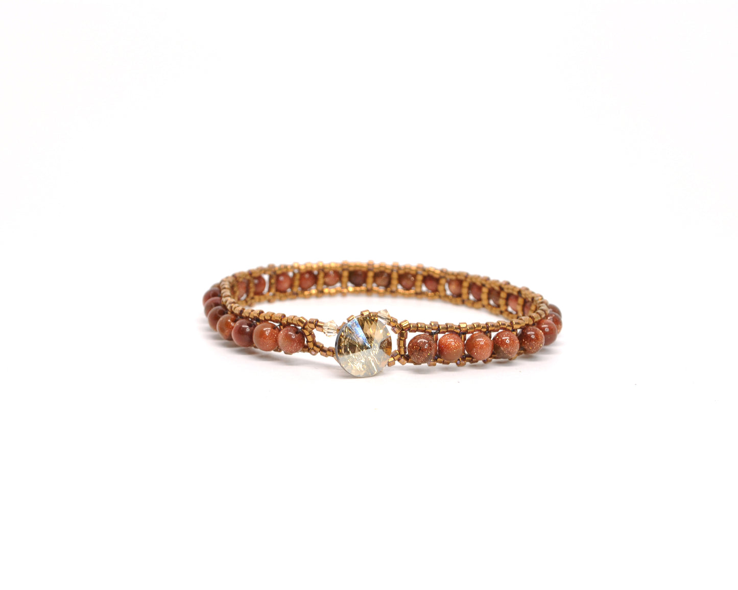 goldstone gemstone tennis bracelet