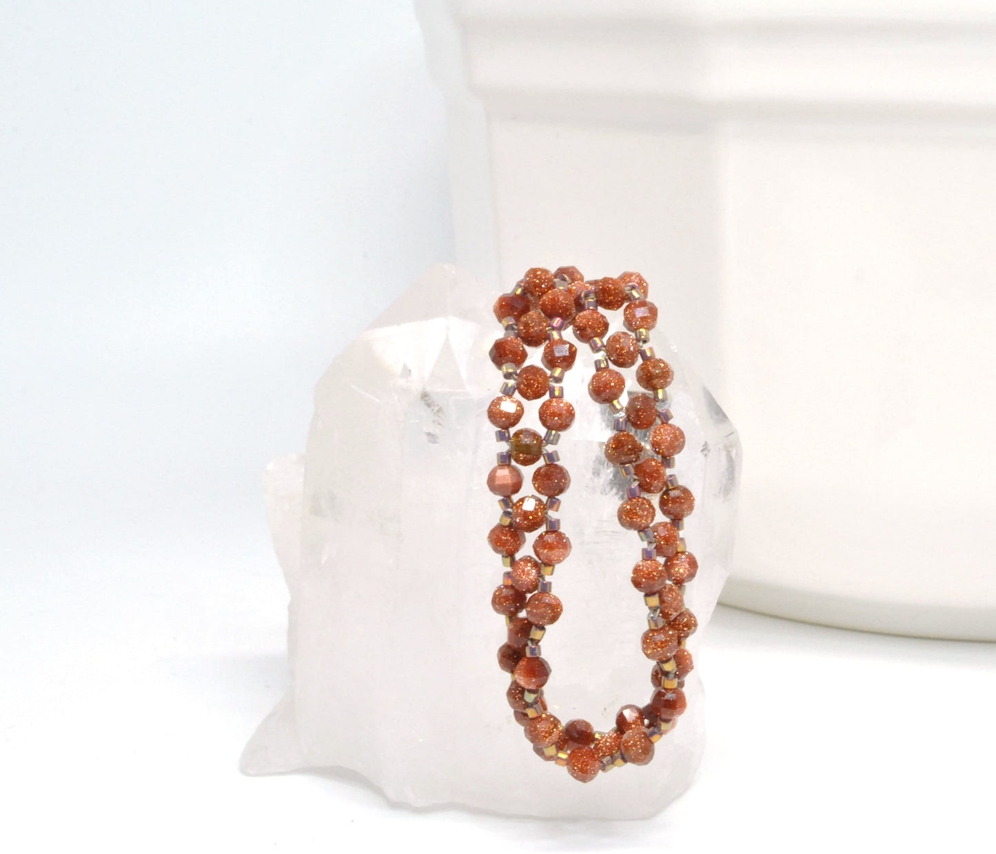 goldstone gemstone bracelet .