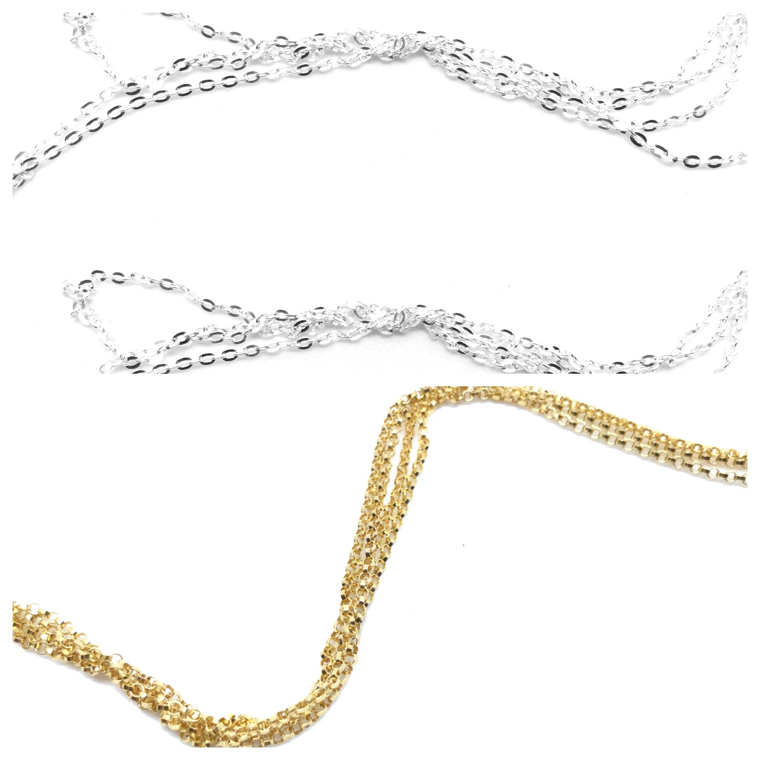 gold and silver chains