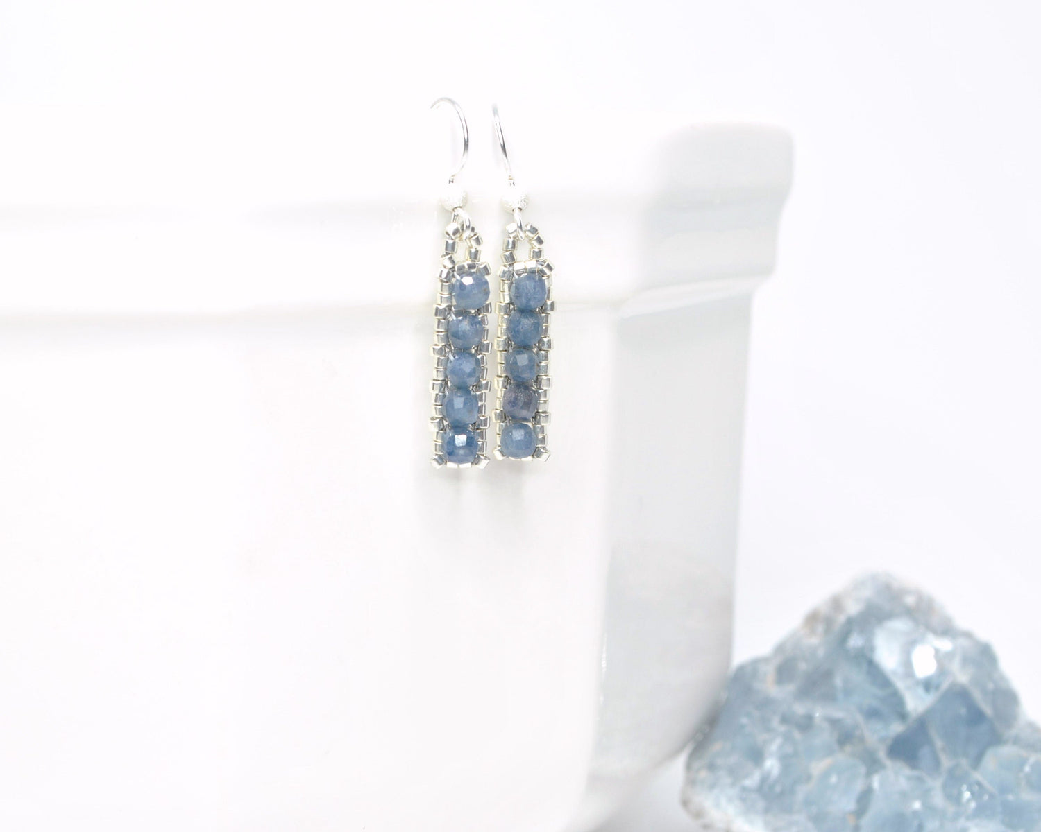 sapphire gemstone lightweight earrings