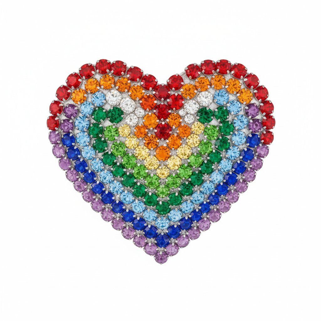 rainbow heart . pride collection . LGBTQ friendly shop