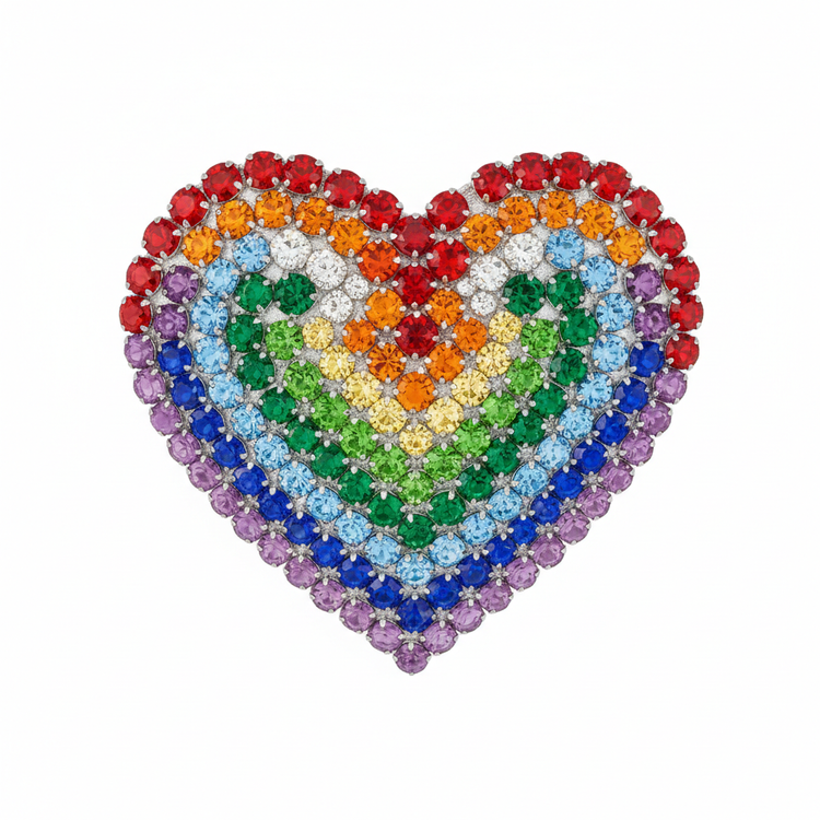 rainbow heart . pride collection . LGBTQ friendly shop