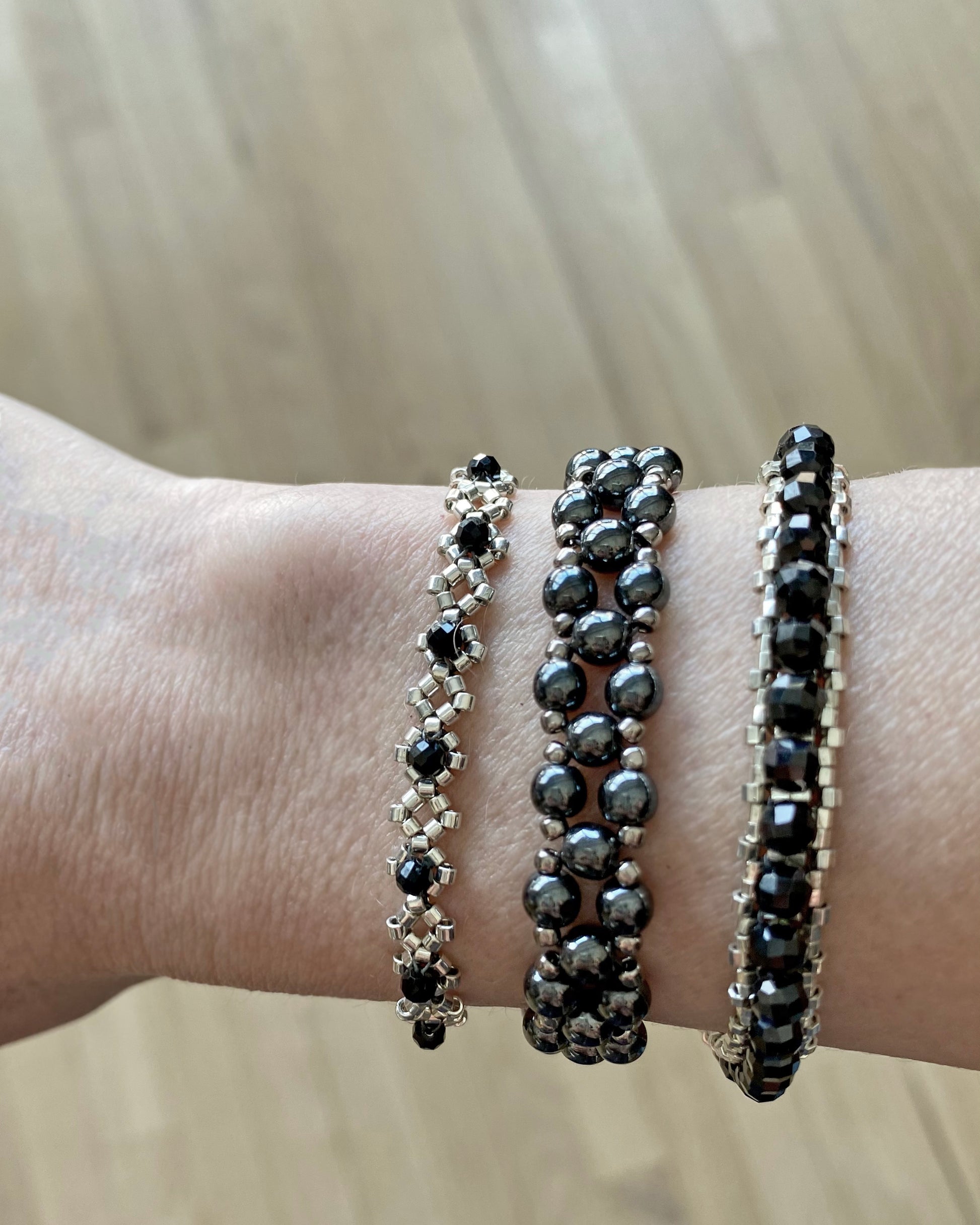 our bracelets are stackable! add multiple styles together for a different look. 