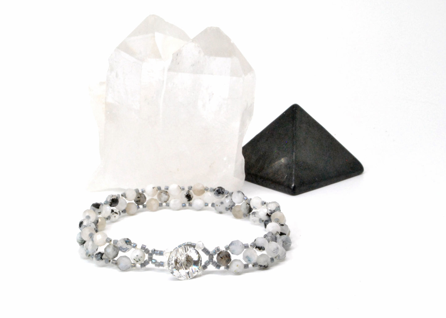 blue moon stone gemstone bracelet
