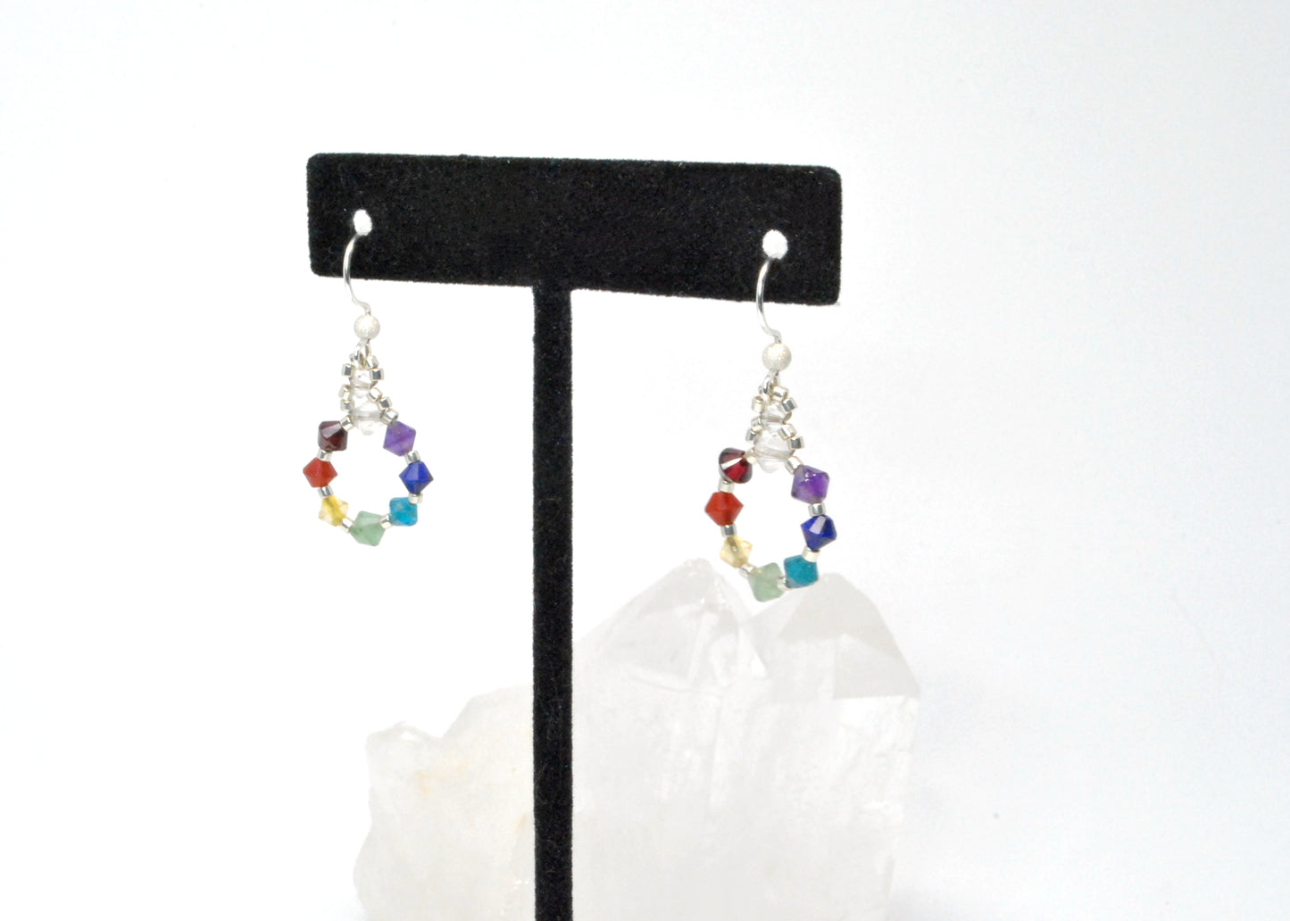 Chakra Energy Wheel Gemstone Earrings | Balancing and Radiance