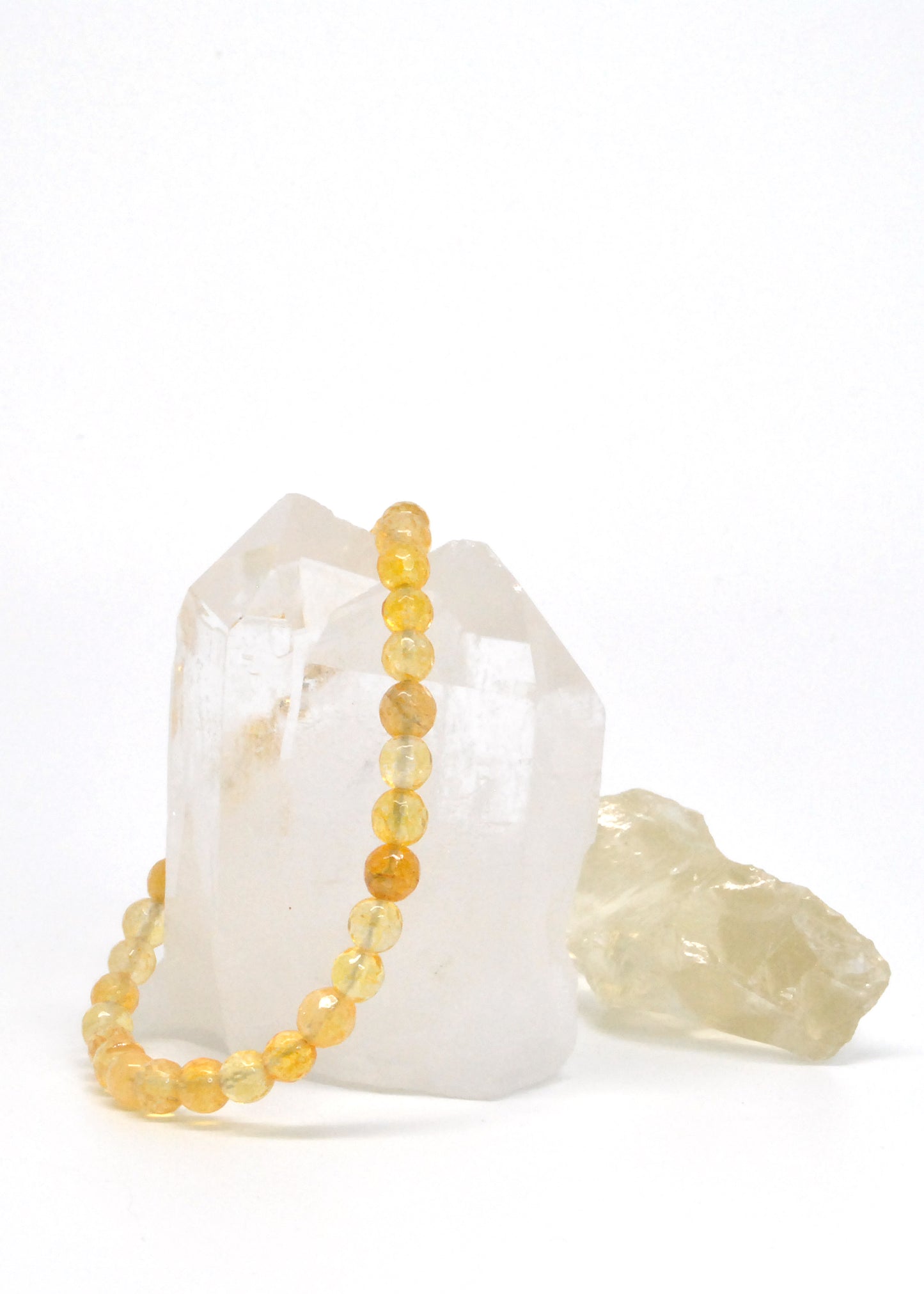 Golden Radiance Reimagined: The Handwoven Citrine Faceted Bead Bracelet