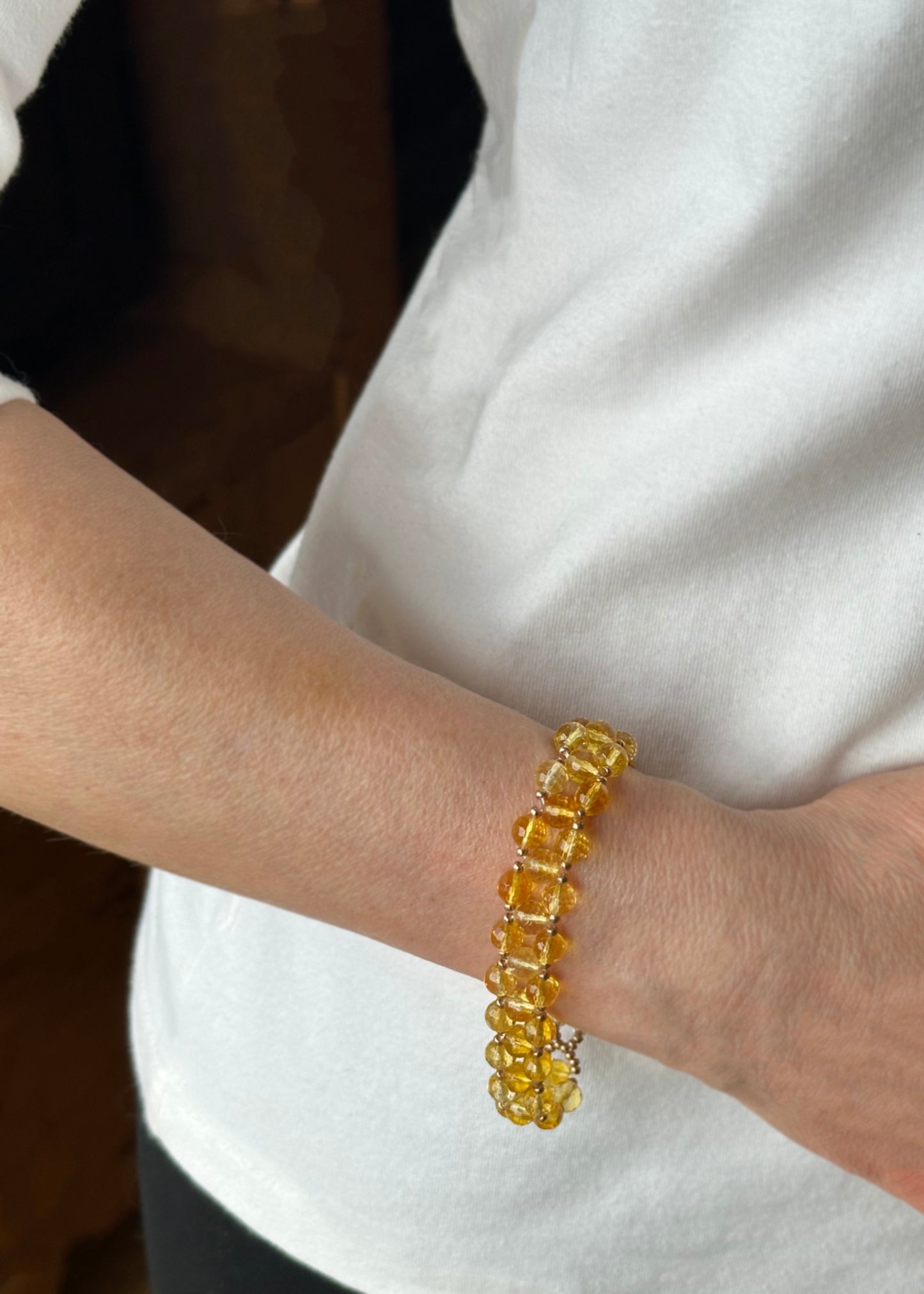 Citrine Faceted Gemstone Bracelet