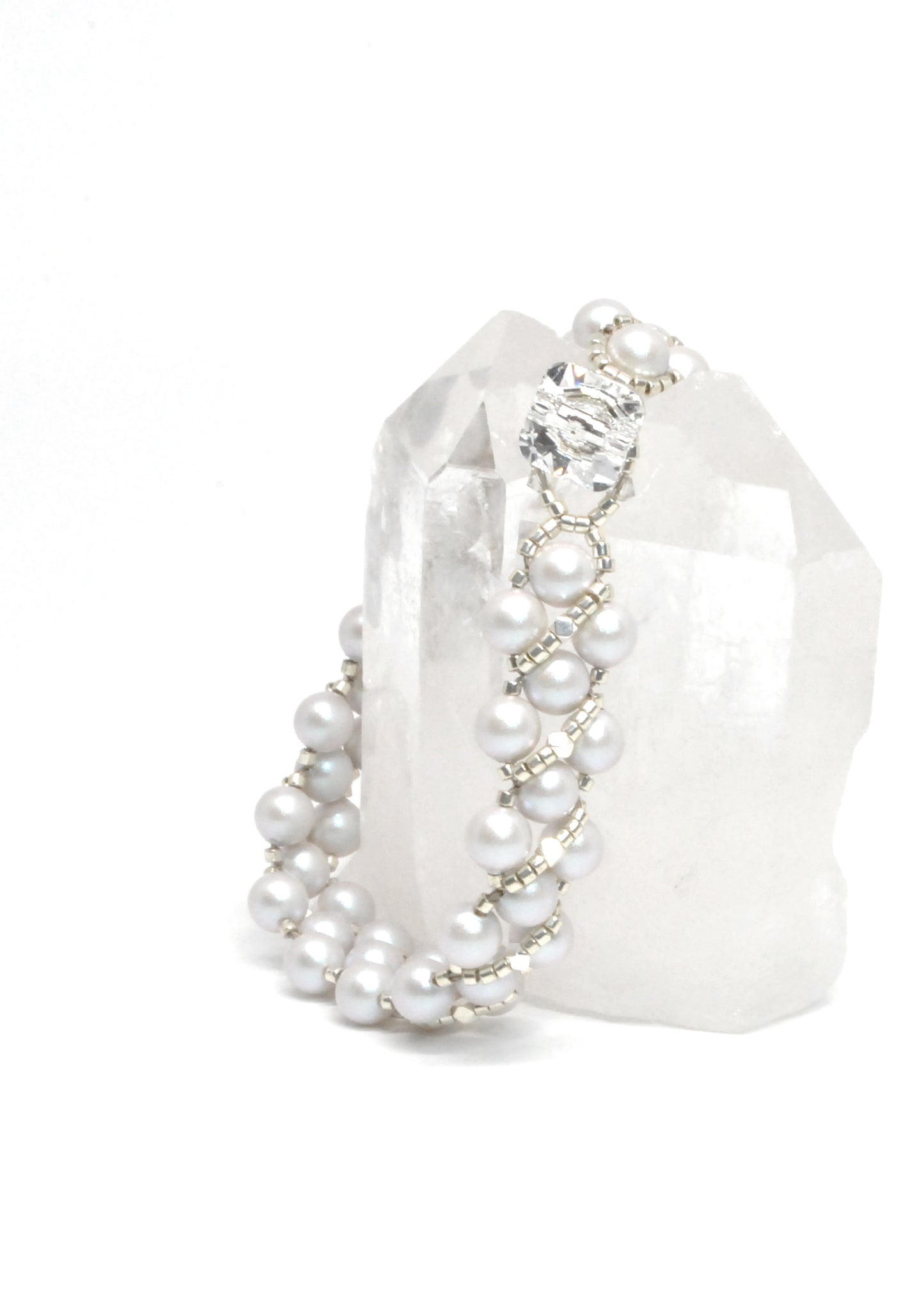Dove Gray Swarovski Pearl Bracelet