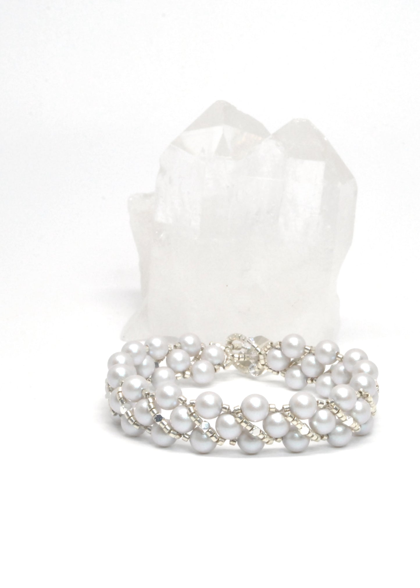 Dove Gray Swarovski Pearl Bracelet