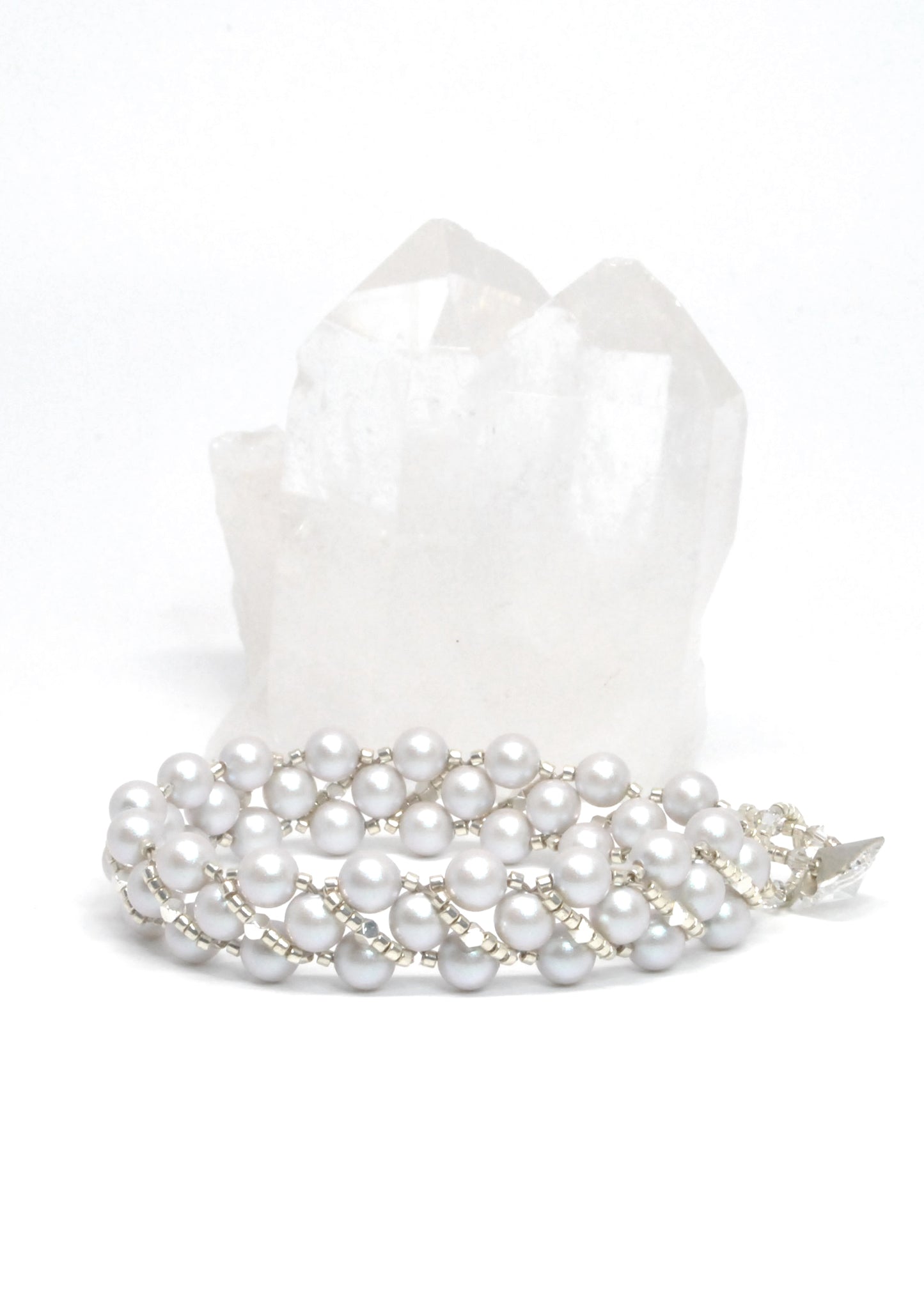 Dove Gray Swarovski Pearl Bracelet