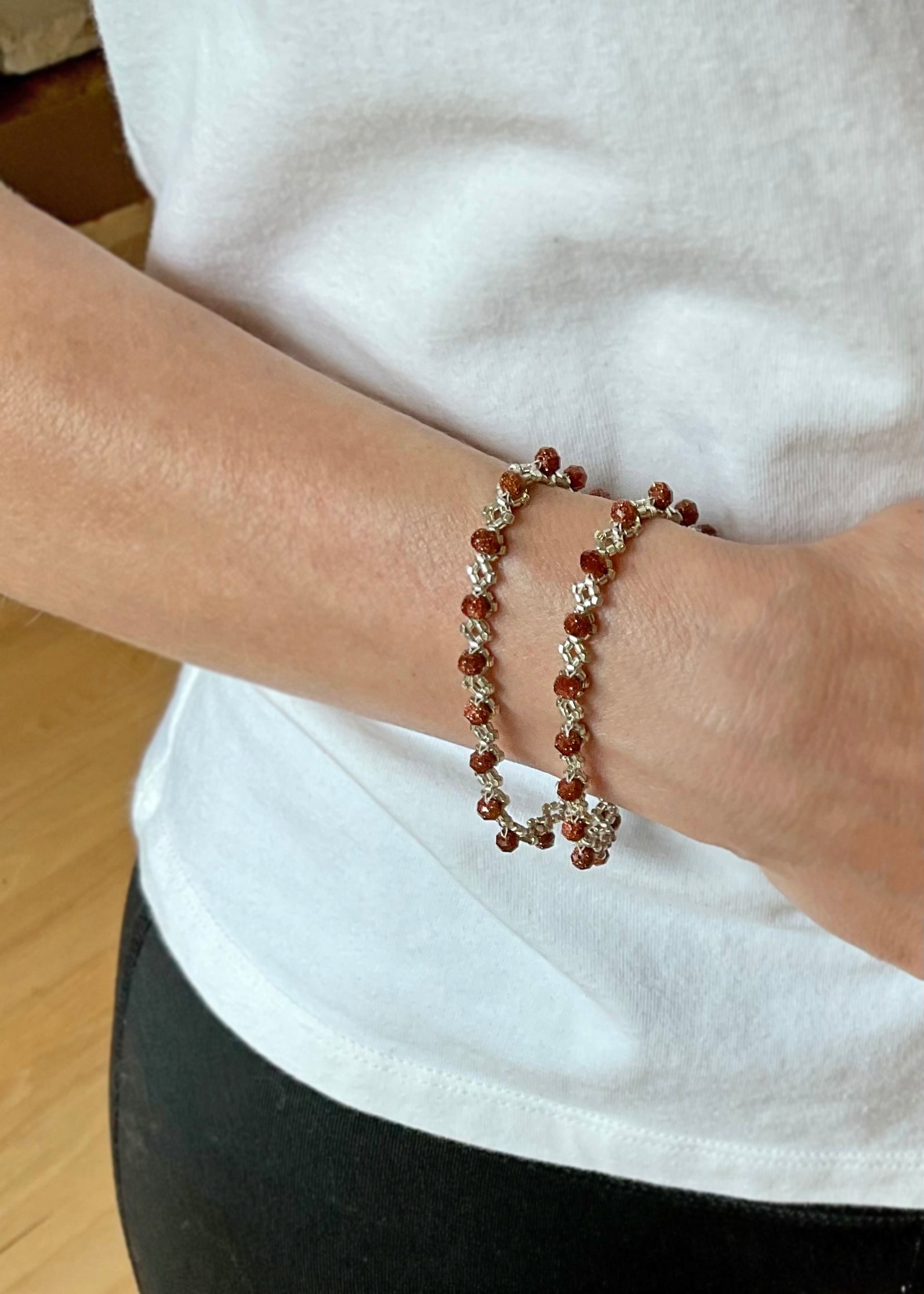 goldstone delicate wrap bracelet_on_