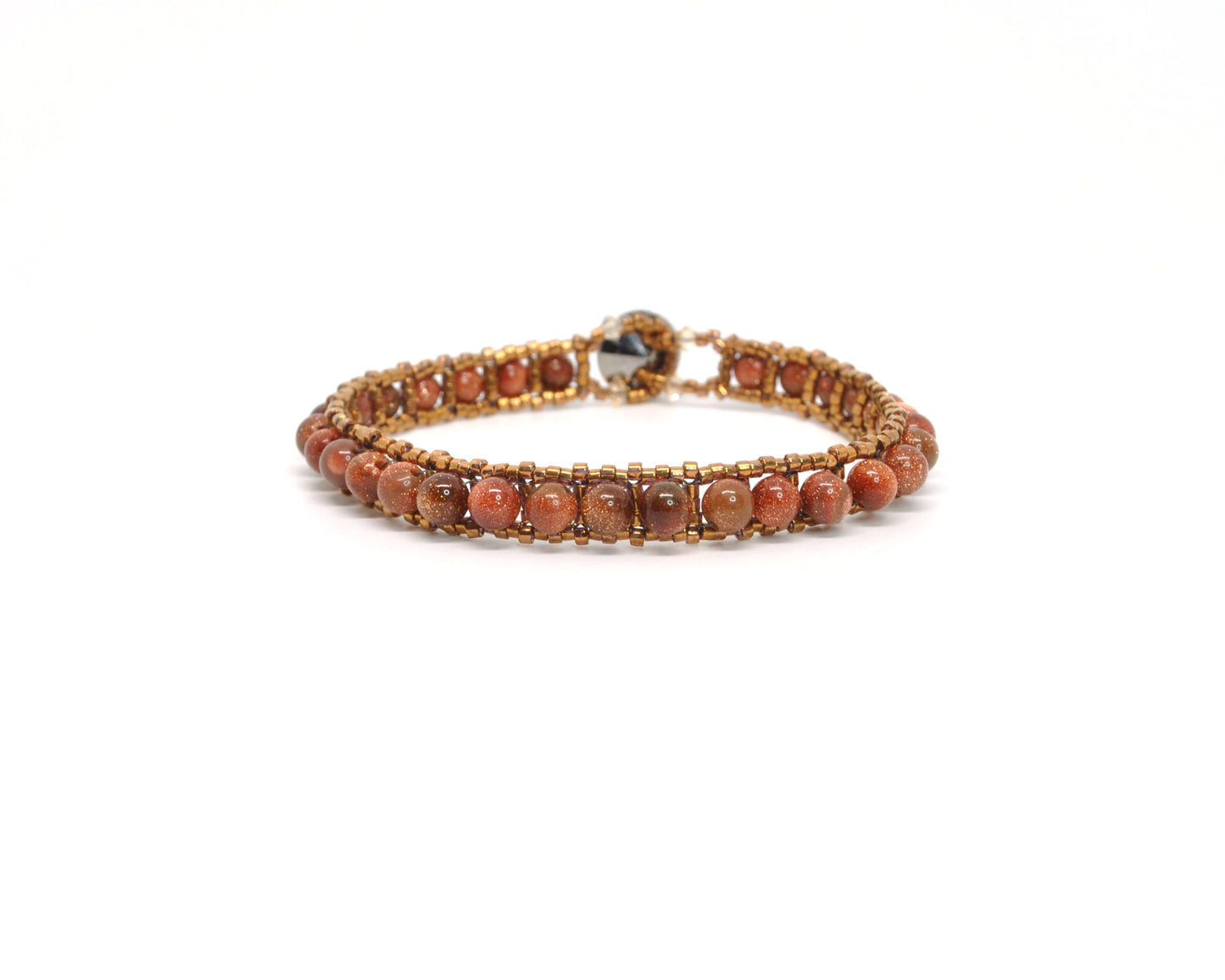 goldstone gemstone tennis bracelet_2