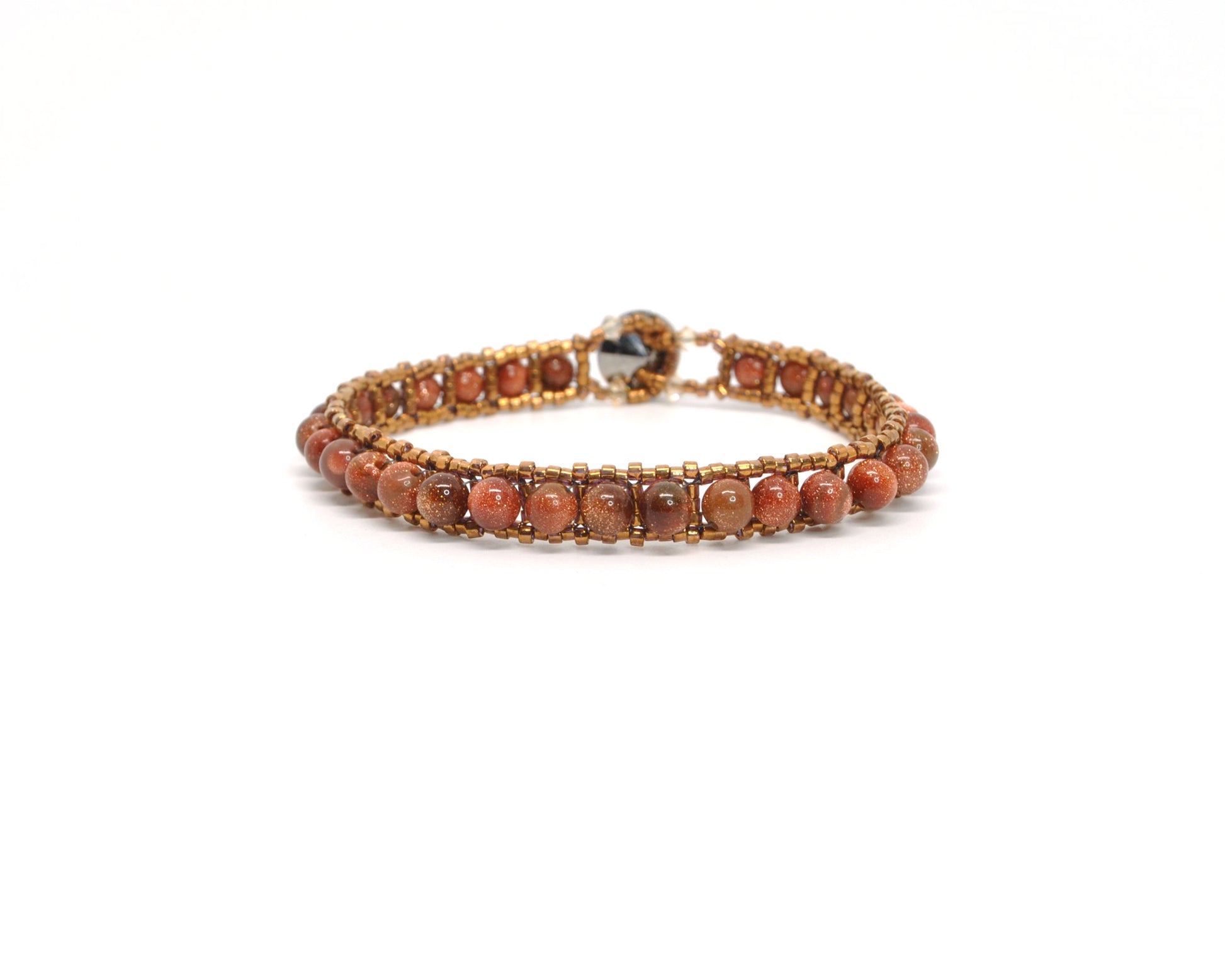 goldstone gemstone tennis bracelet_2