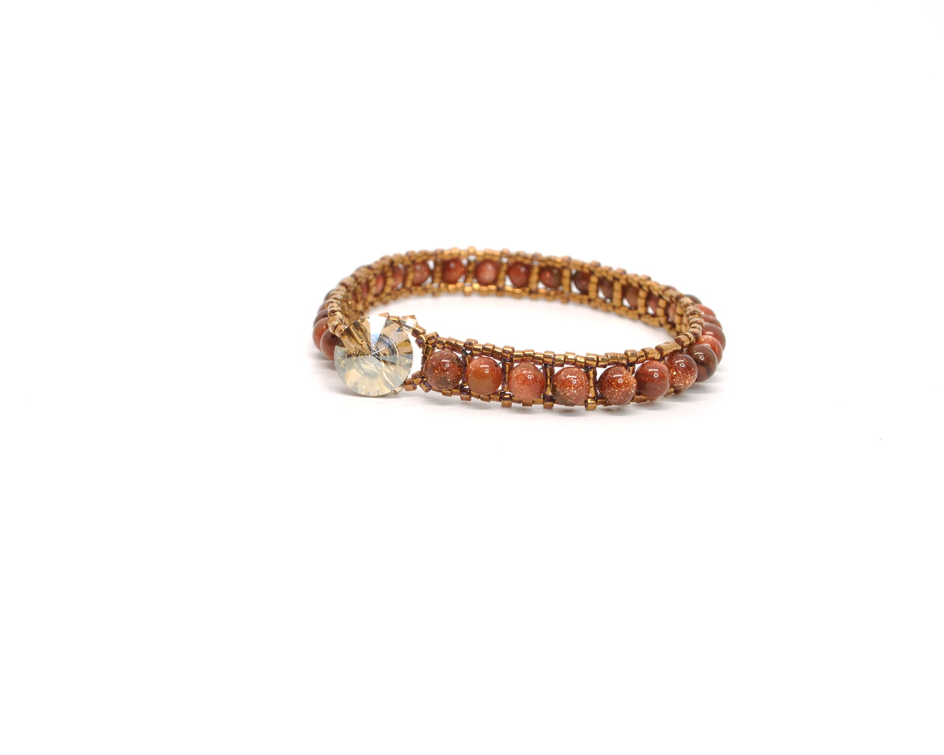 goldstone gemstone tennis bracelet_3