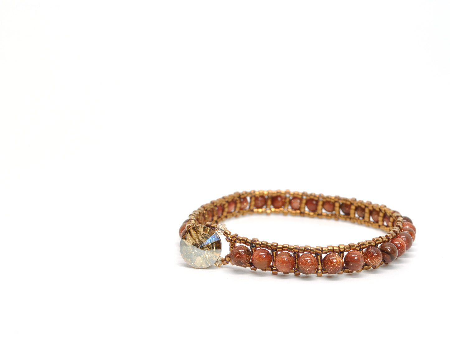 goldstone gemstone tennis bracelet