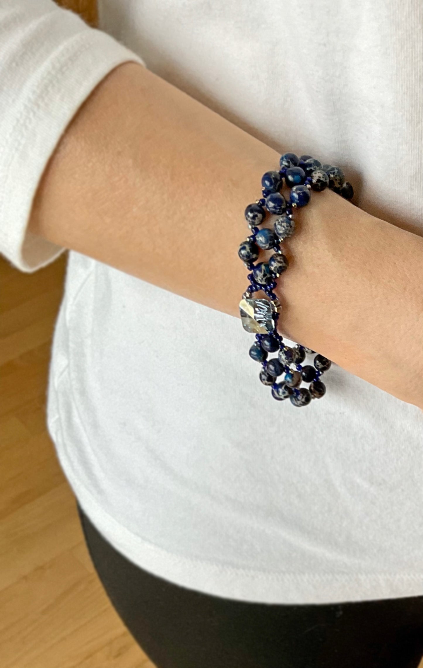 blue jasper gemstone bracelet