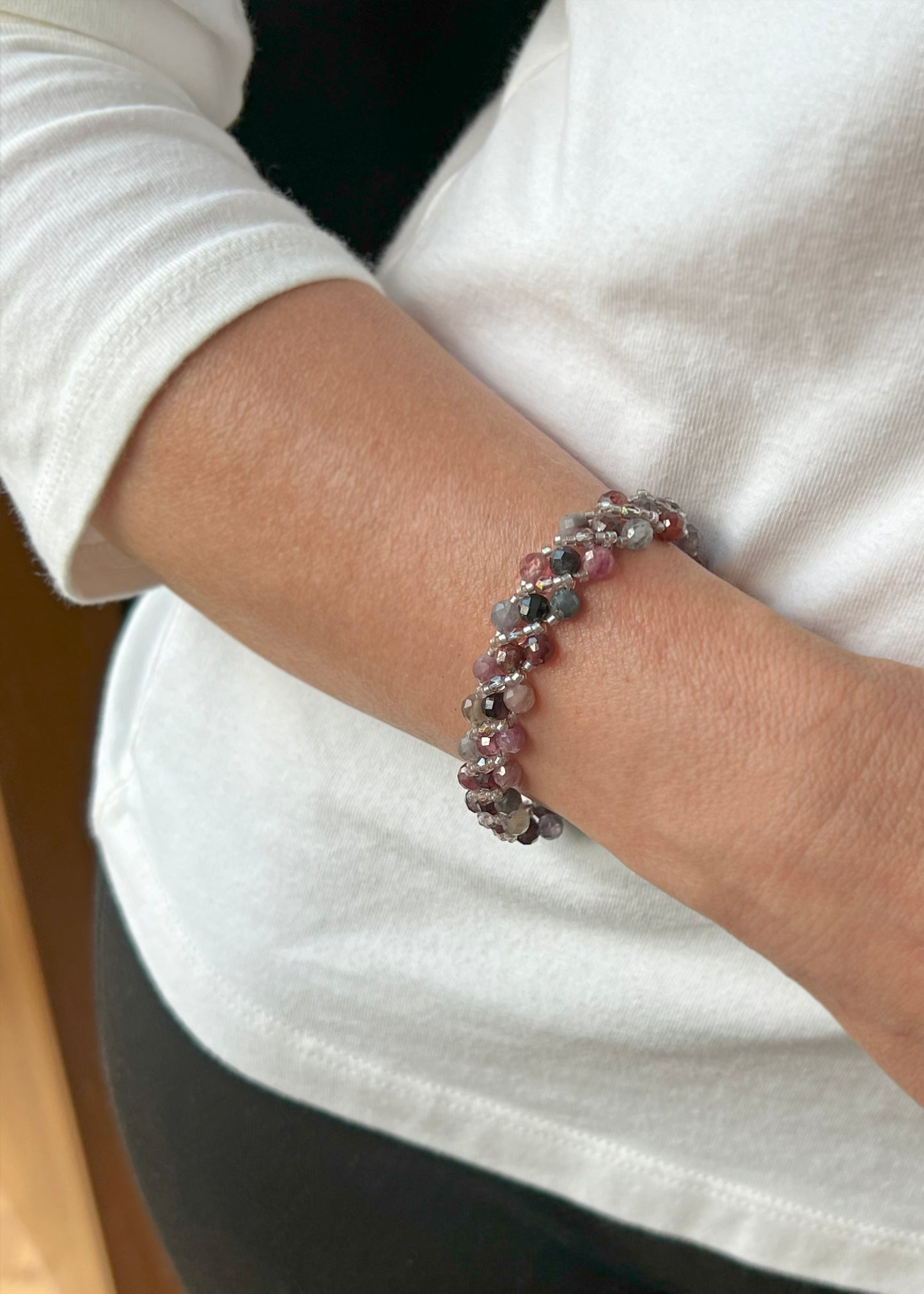 pink mix tourmaline bracelet