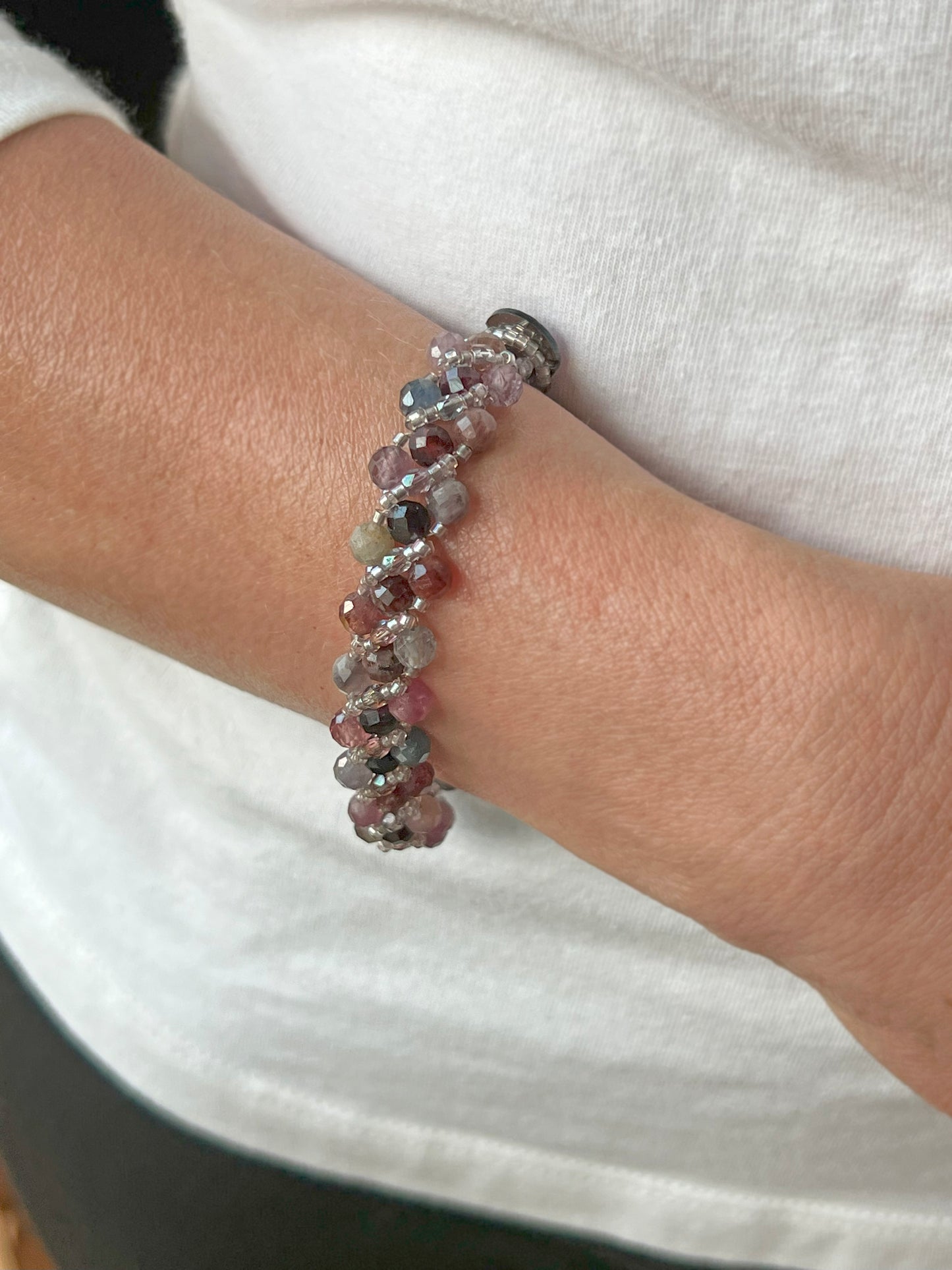 pink mix tourmaline bracelet