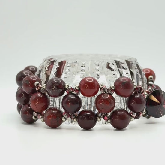 red poppy jasper bracelet video
