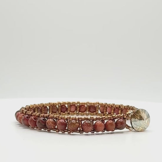 goldstone gemstone tennis bracelet video