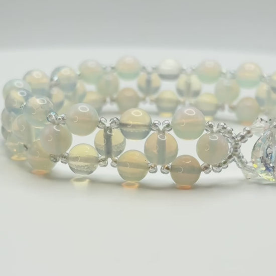 opalite iridescent beaded bracelet video