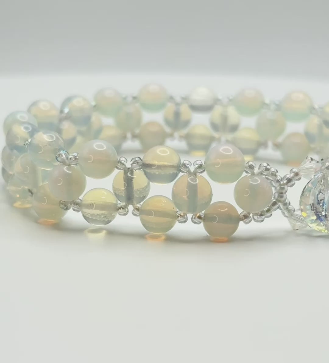opalite iridescent beaded bracelet video