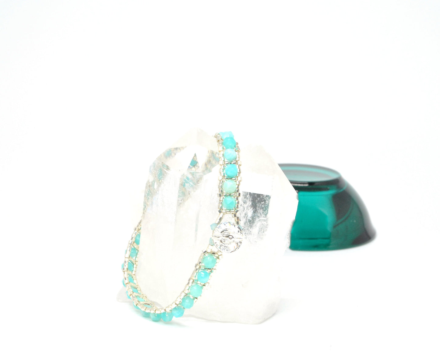 amazonite gemstone tennis bracelet . turquoise gemstone delicate bracelet . nickel free jewelry . amazonite bracelet . turquoise dainty gift