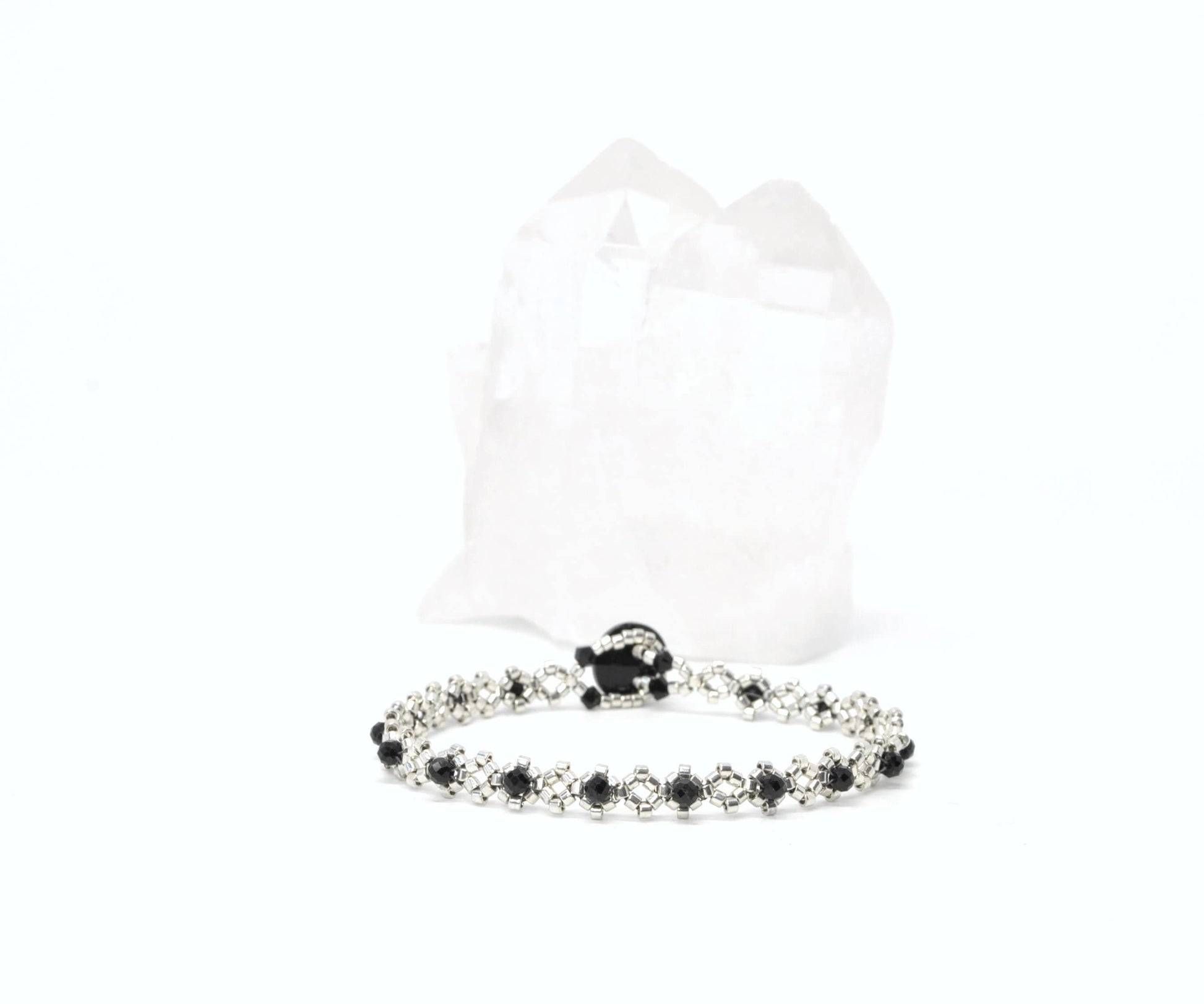 black tourmaline dainty beaded bracelet . gemstone jewelry . tourmaline jewelry . black gemstone bracelet . dainty gemstone jewelry . gift