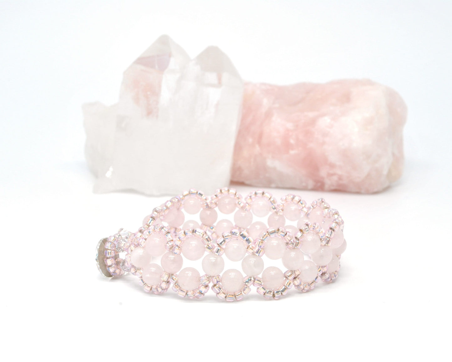 rose quartz bracelet . pink gemstone bracelet . pink bracelet . love . quartz bracelet . quartz jewelry . rose quartz jewelry . nickel free