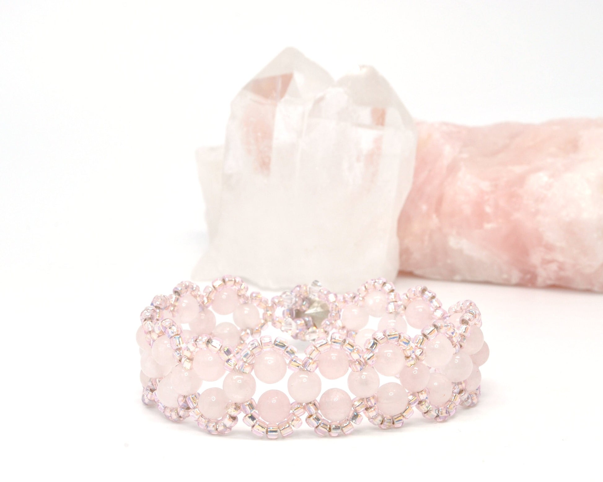 rose quartz bracelet . pink gemstone bracelet . pink bracelet . love . quartz bracelet . quartz jewelry . rose quartz jewelry . nickel free