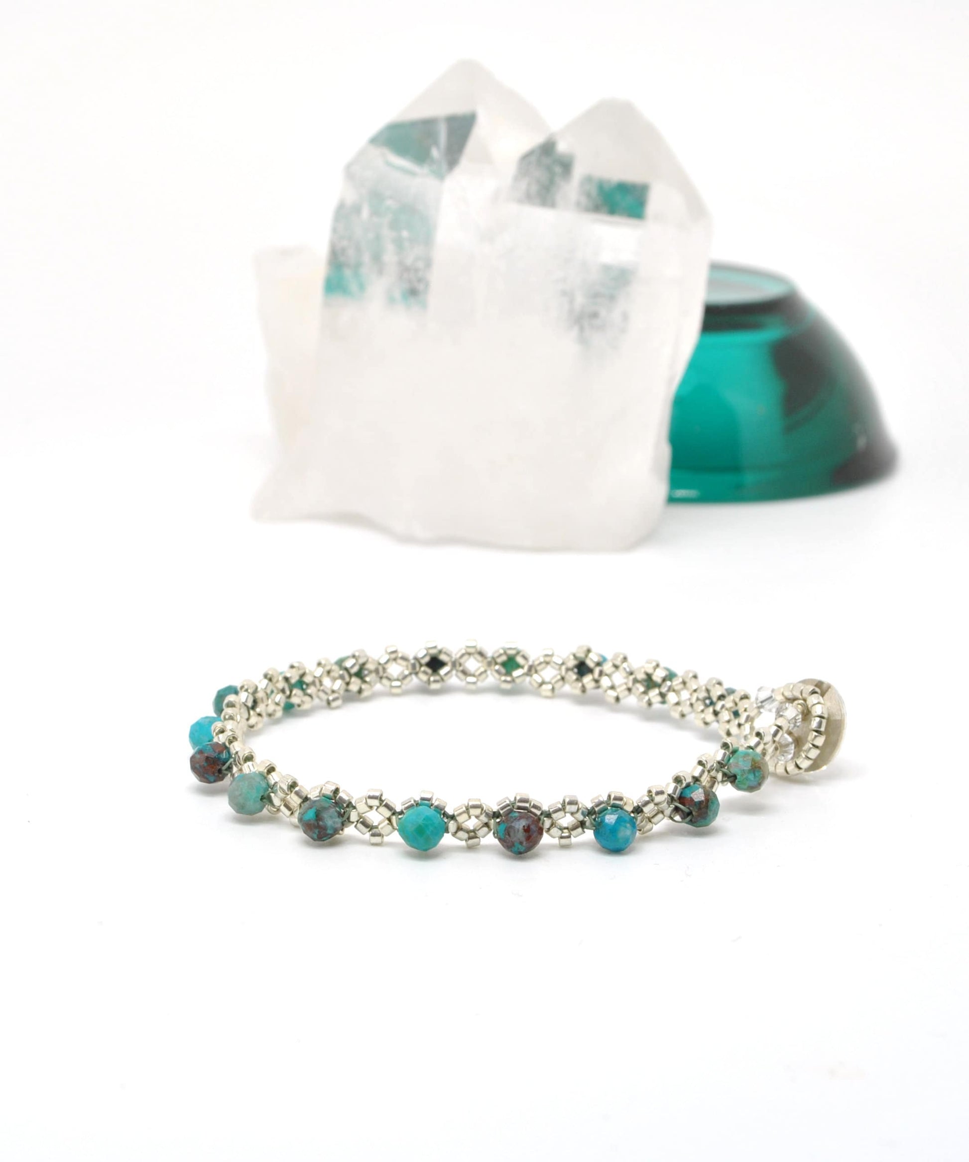 chrysocolla gemstone bracelet . dainty blue green gemstone bracelet . delicate blue green bracelet . chrysocolla beaded bracelet . gift