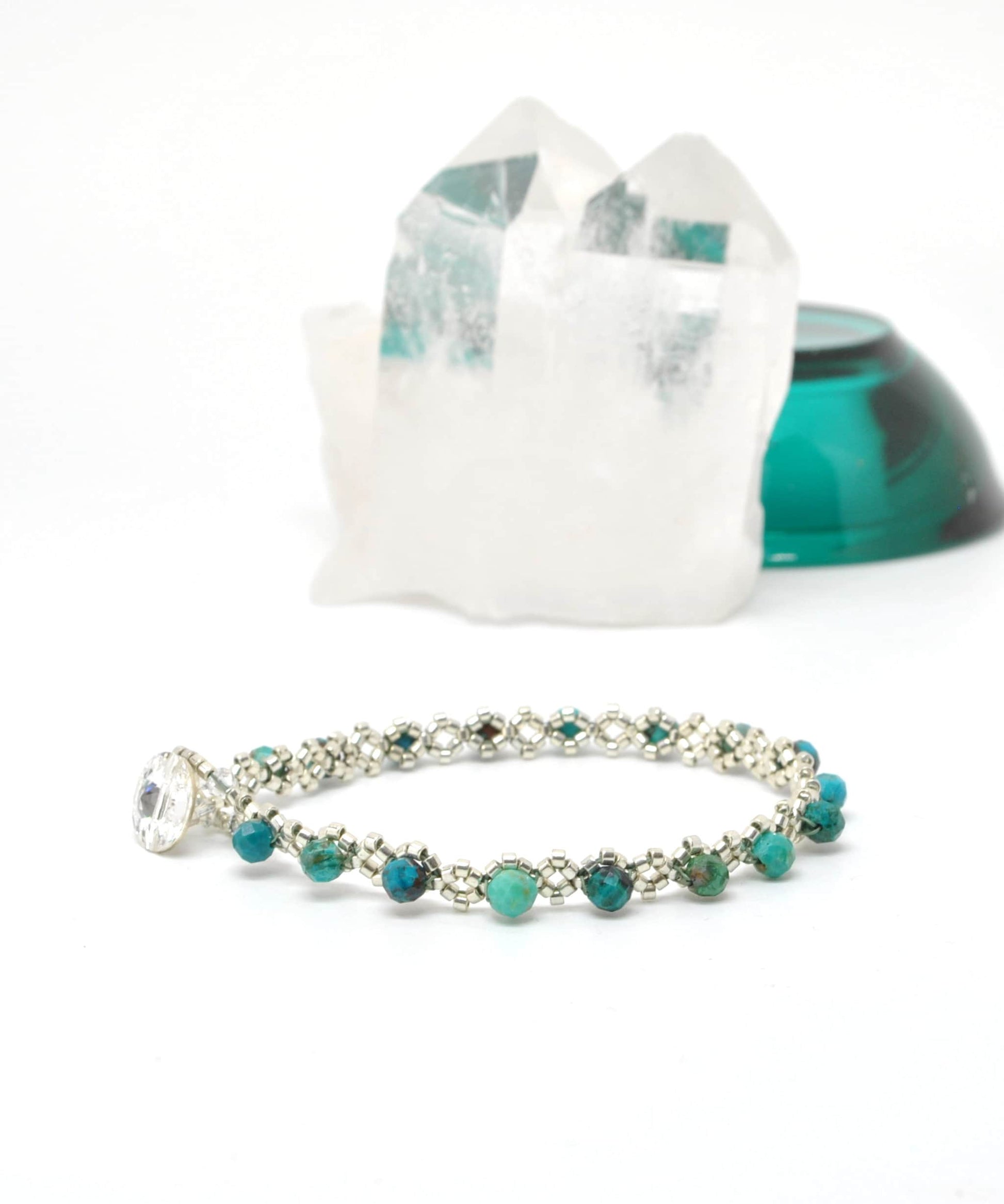 chrysocolla gemstone bracelet . dainty blue green gemstone bracelet . delicate blue green bracelet . chrysocolla beaded bracelet . gift