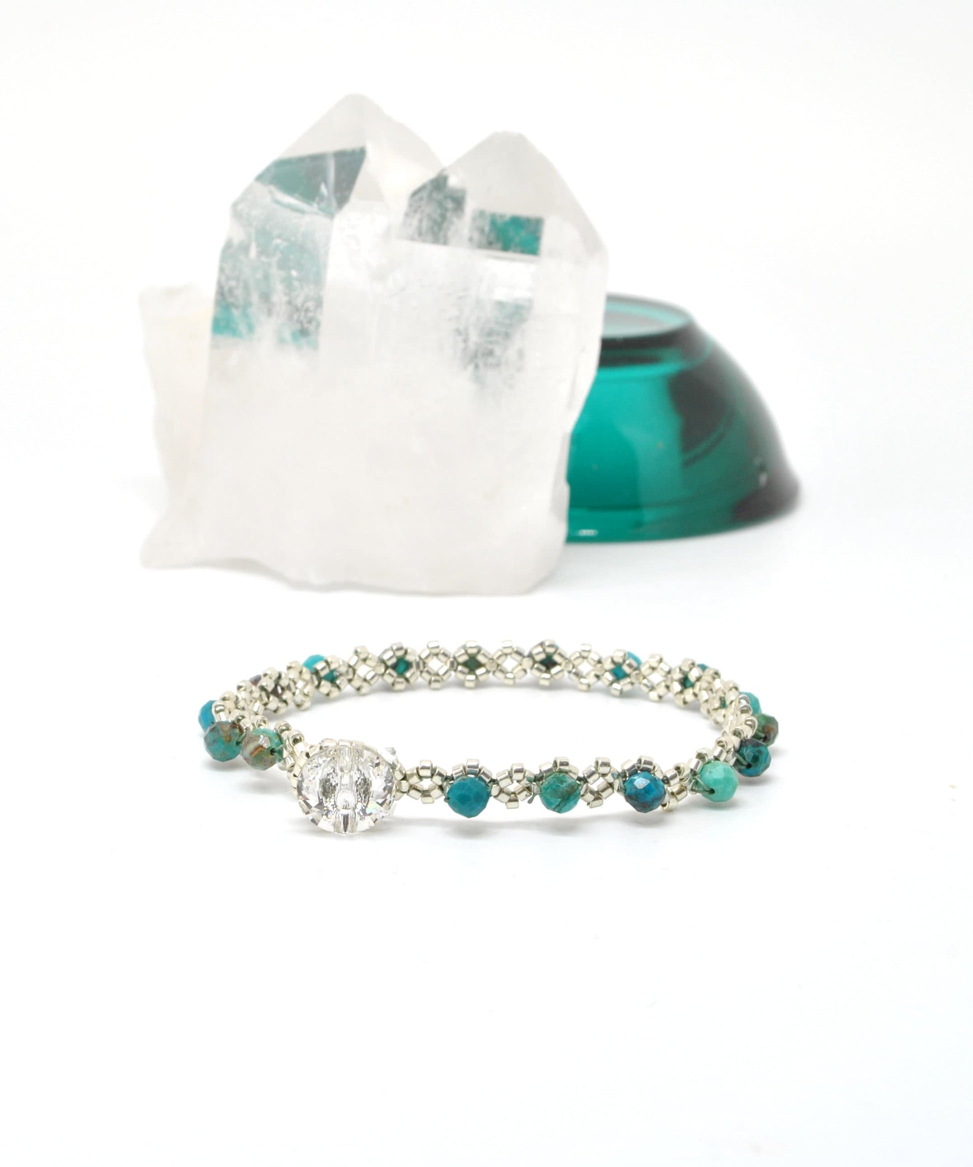 chrysocolla gemstone bracelet . dainty blue green gemstone bracelet . delicate blue green bracelet . chrysocolla beaded bracelet . gift