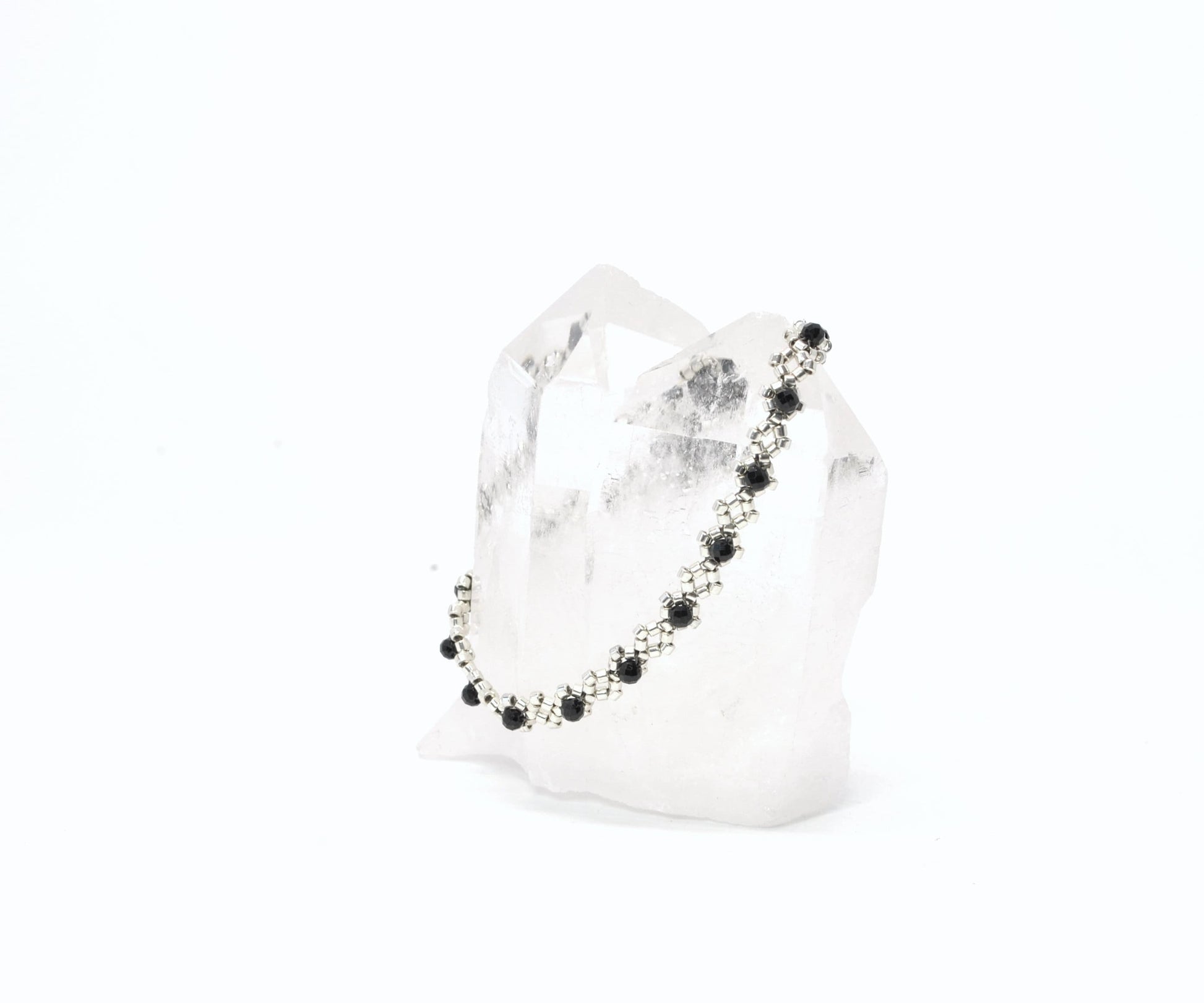 black tourmaline dainty beaded bracelet . gemstone jewelry . tourmaline jewelry . black gemstone bracelet . dainty gemstone jewelry . gift