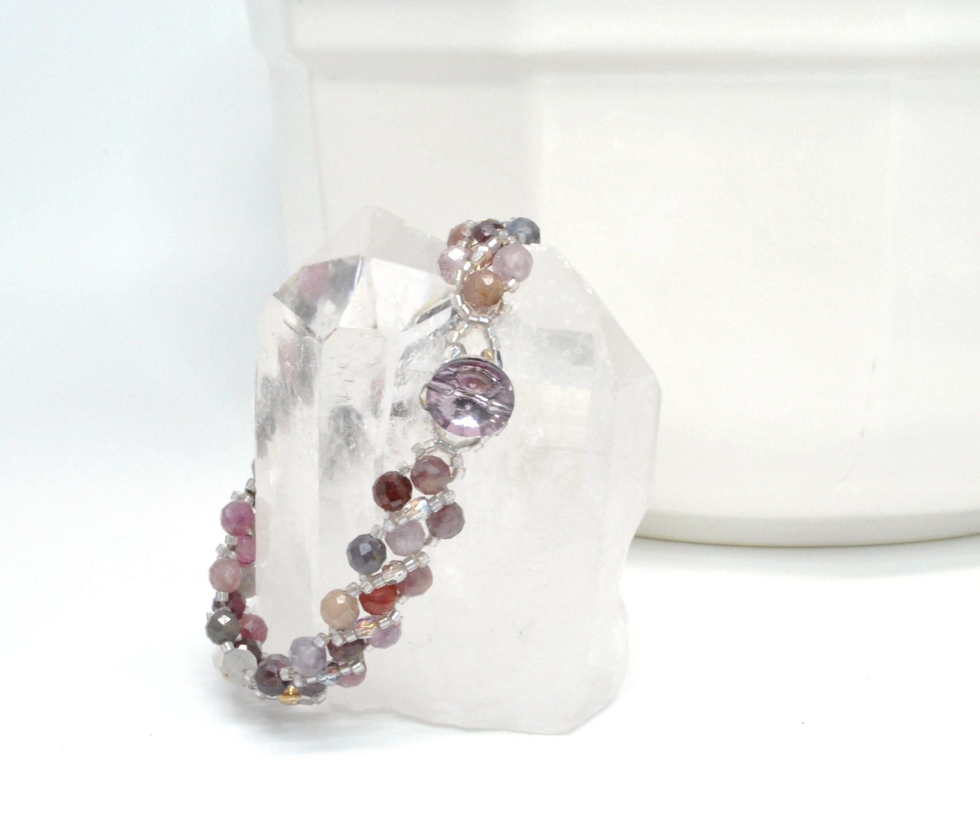 pink mix tourmaline . gemstone bracelet . tourmaline bracelet .
