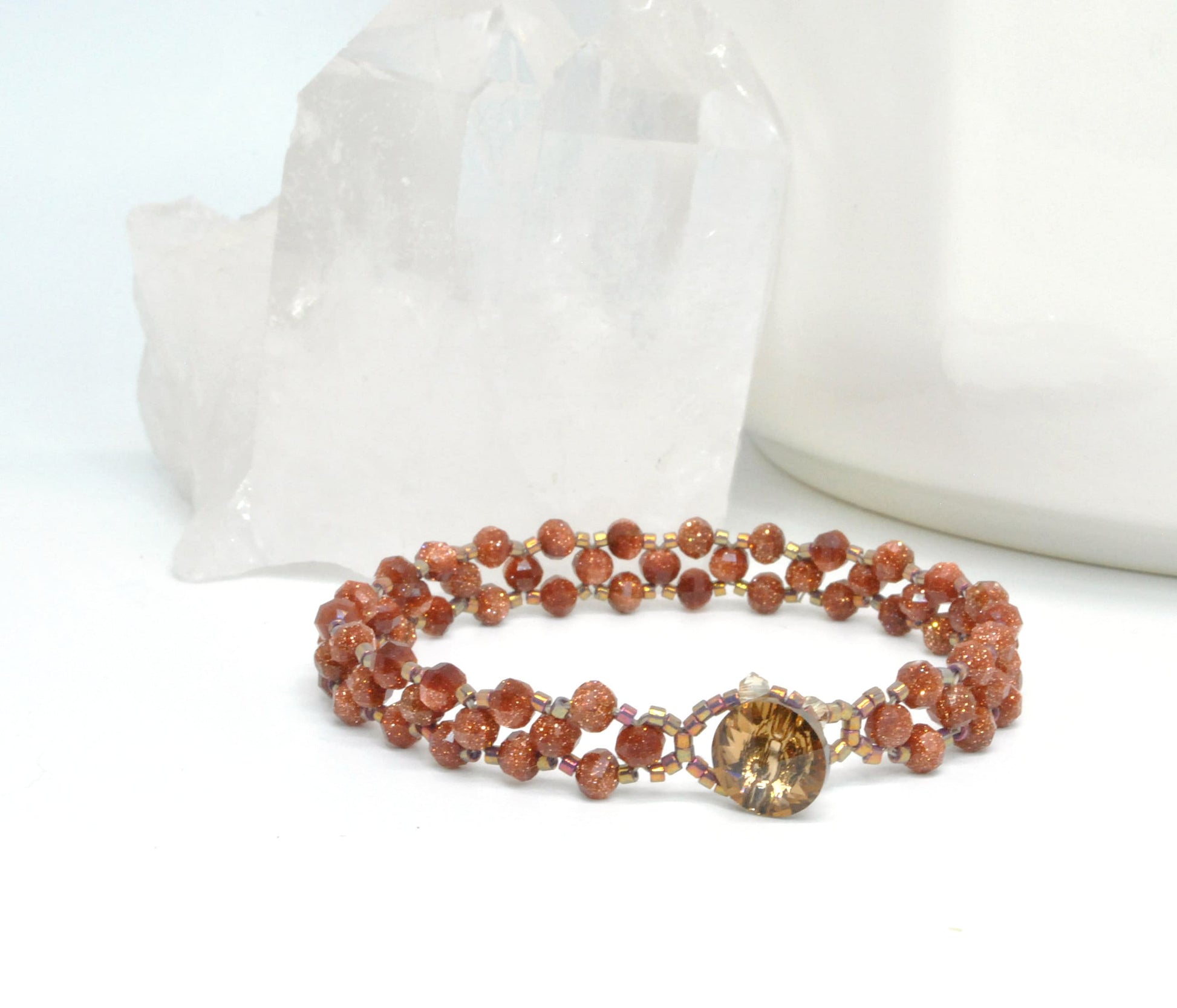 goldstone gemstone bracelet .