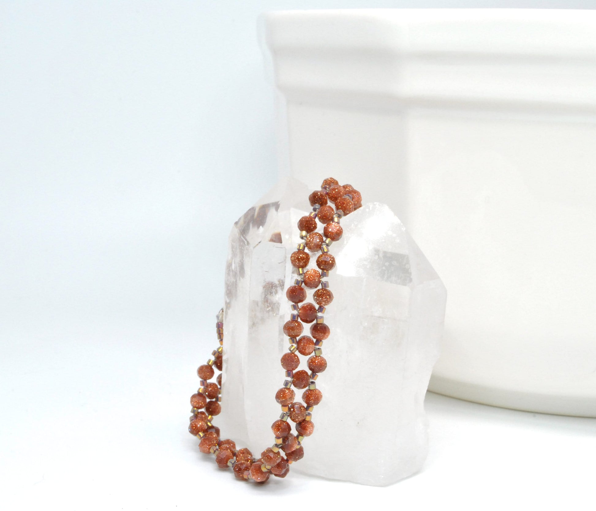 goldstone gemstone bracelet .