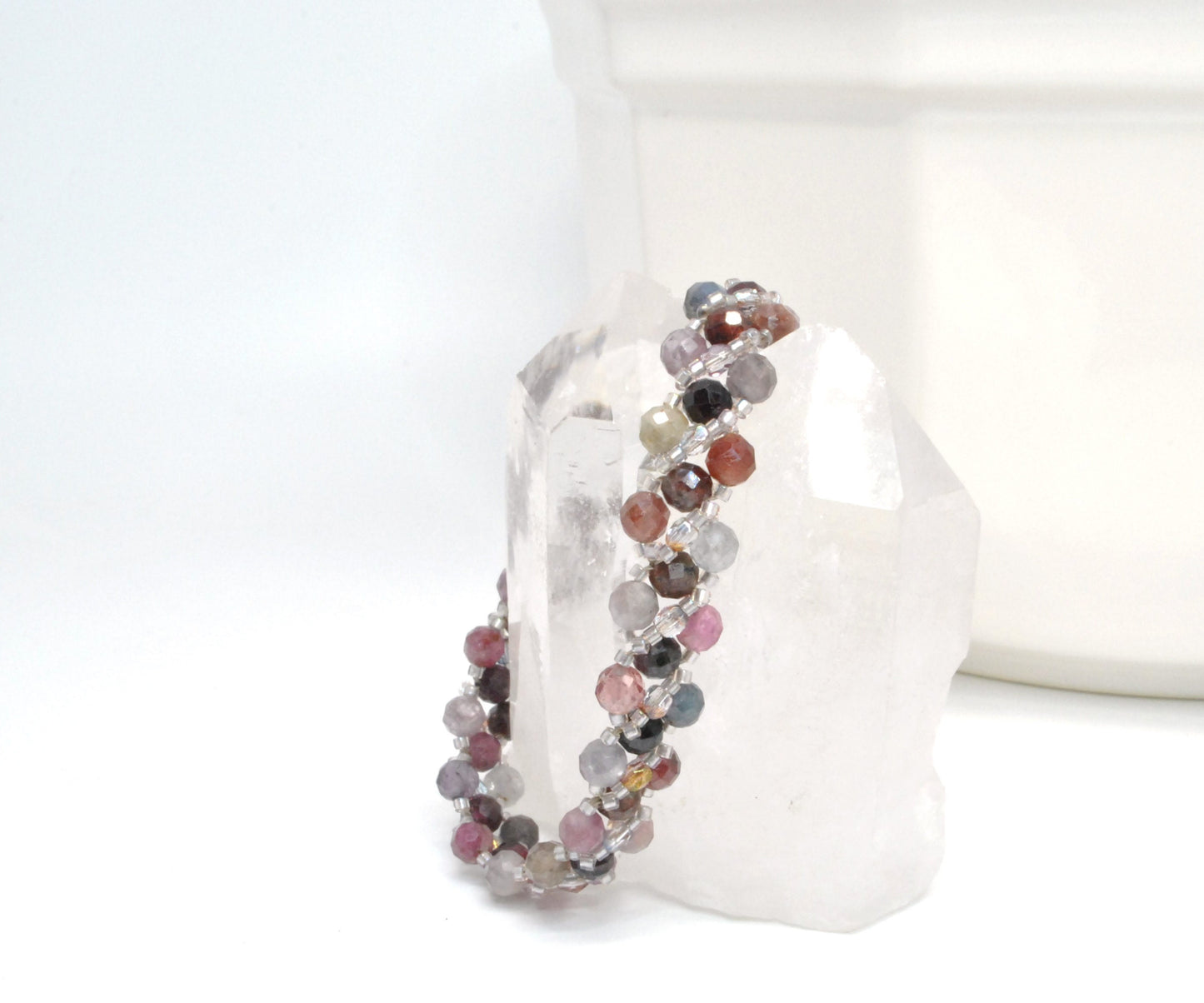 pink mix tourmaline . gemstone bracelet . tourmaline bracelet .