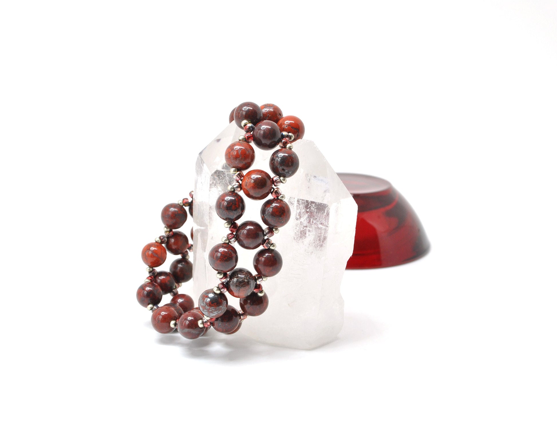 red poppy jasper bracelet . red gemstone bracelet . valentines day gift . red bracelet . nickel free jewelry . jasper bracelet . girlfriend