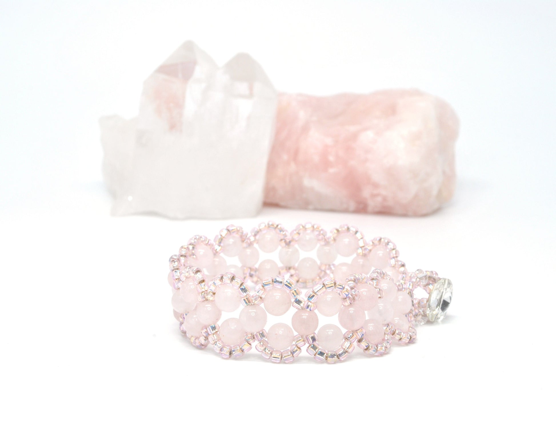 rose quartz bracelet . pink gemstone bracelet . pink bracelet . love . quartz bracelet . quartz jewelry . rose quartz jewelry . nickel free